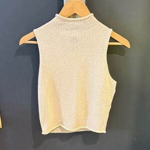 Elegant Cream Sleeveless Top
